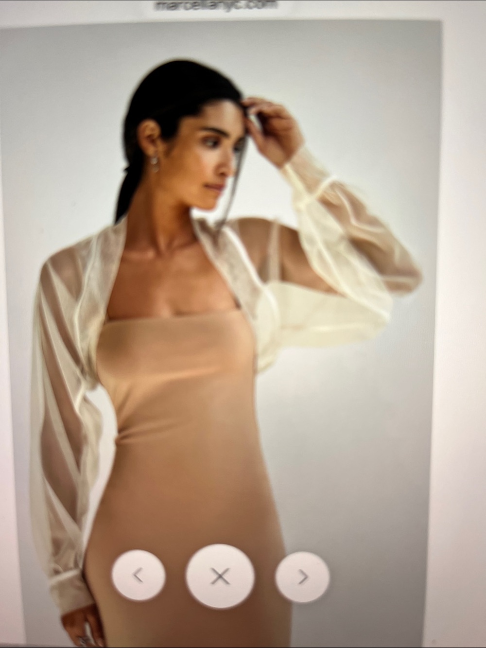 MARELLA white Sheer-Sleeve Strapless Top